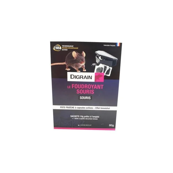 Kit anti souris boîte a appat + 8 sachets