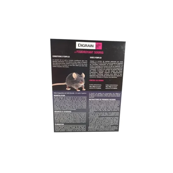 Kit anti souris boîte a appat + 8 sachets