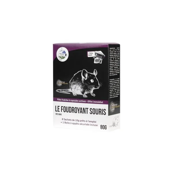 Kit anti souris foudroyant avec boite appat