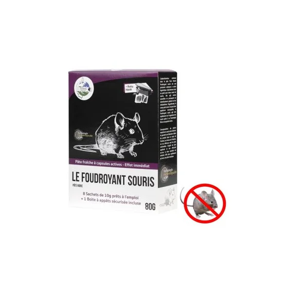 Kit anti souris foudroyant avec boite appat