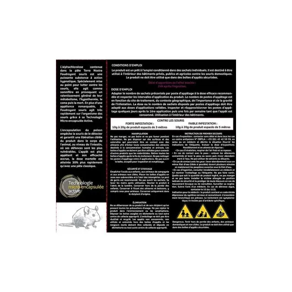 Kit anti souris foudroyant avec boite appat