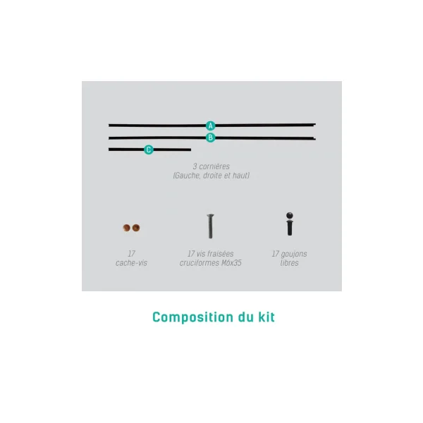 Kit cornière anti pince pour porte