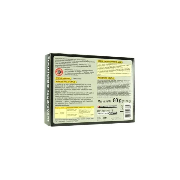 Kit souricide foudroyant poste à appâts + 8 sachets
