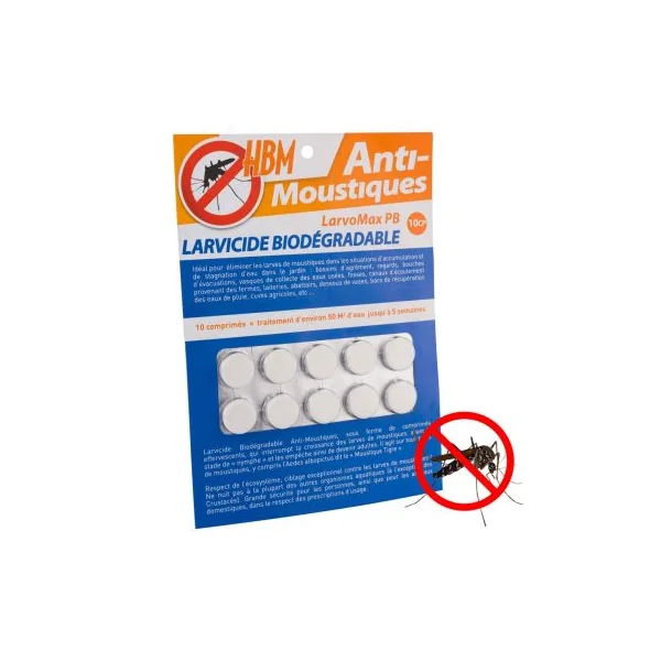 Larvicide Anti larve de moustique 10 pastilles
