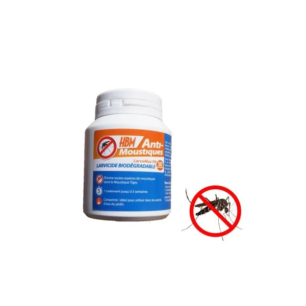 Larvicide moustique tigre pour larve de moustique 50cp