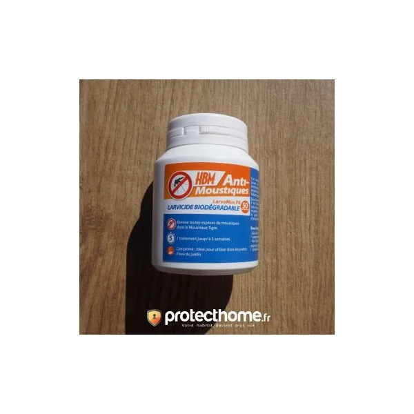 Larvicide moustique tigre pour larve de moustique 50cp