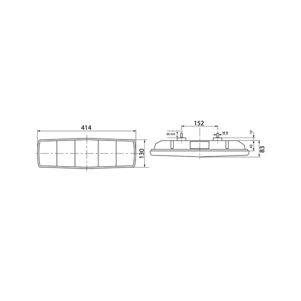 LC4 GAUCHE / DROITE VIGNAL - 141000 – Avec connecteur arrière Presse Etoupe - 12/24V - Pour Renault Trucks