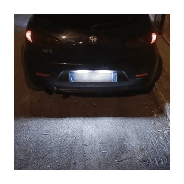 LED Plaque Immatriculation Alfa Romeo 147 – T10 W5W Blanc Pur (2000 à 2010)