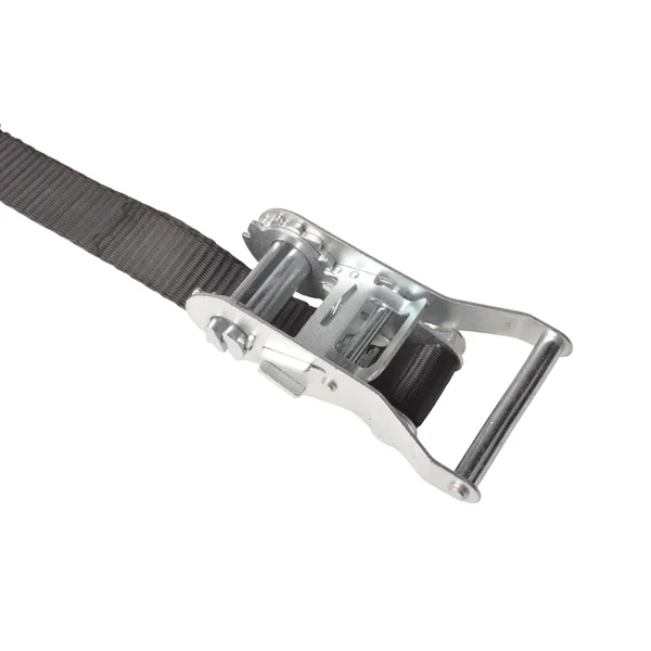 Lot de 4 Sangles d'arrimage - 600x3,5 cm - noir - charge de rupture 3000 kg