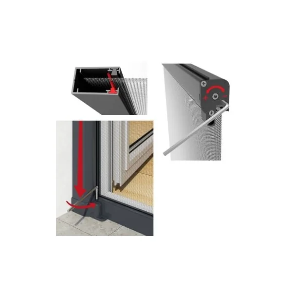 Moustiquaire enroulable pour porte confort