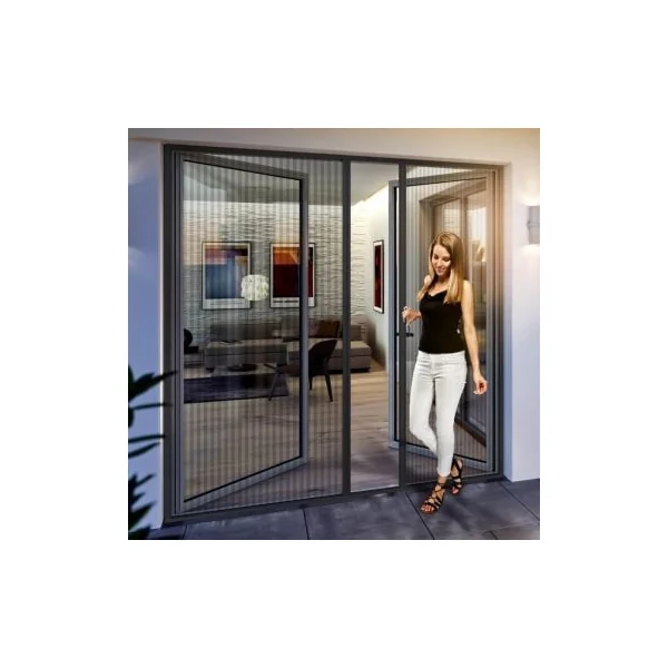 Moustiquaire plissée double porte premium