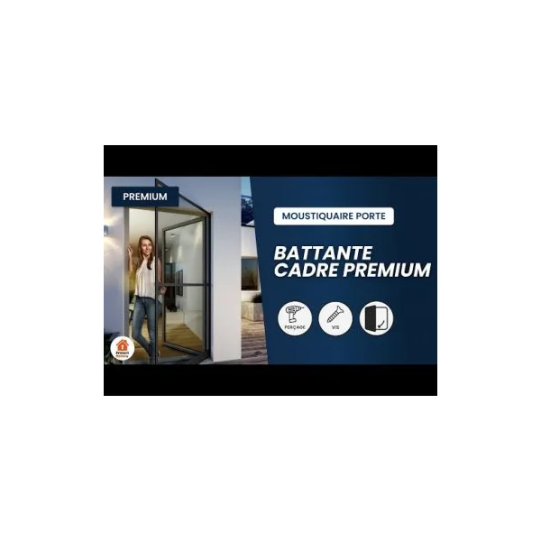 Moustiquaire porte battante cadre premium