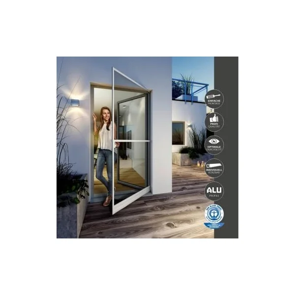 Moustiquaire porte battante cadre premium