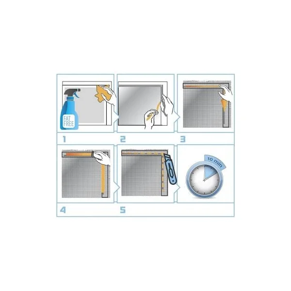Moustiquaire pour fenetre velcro eco
