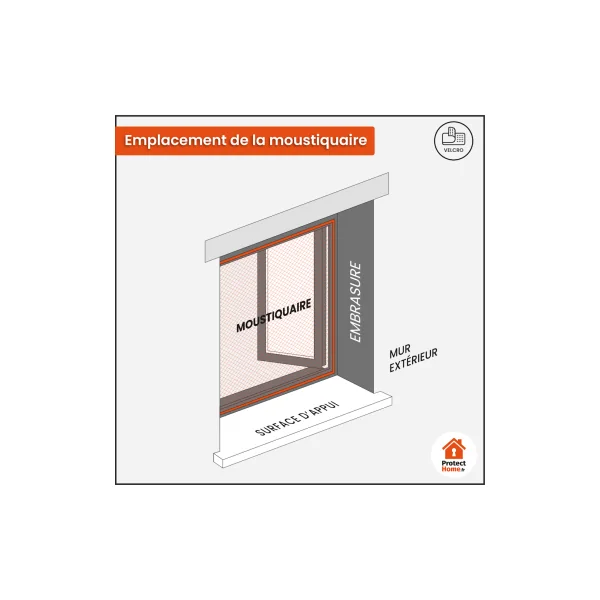 Moustiquaire pour fenetre velcro eco
