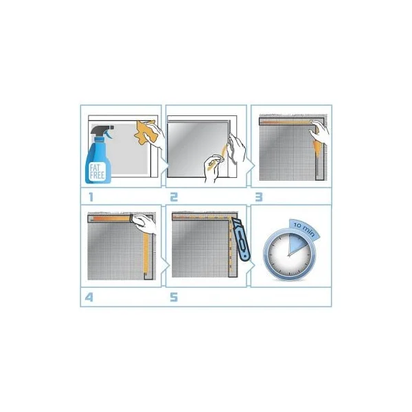 Moustiquaire pour fenetre velcro eco