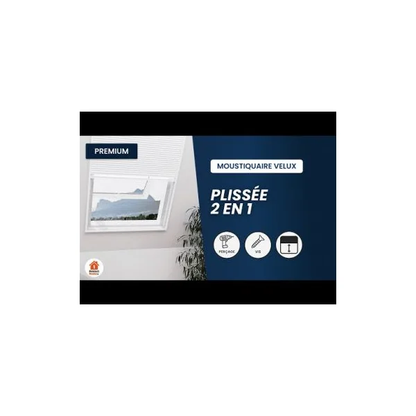 Moustiquaire velux plissée 2 en 1