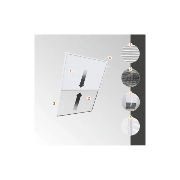 Moustiquaire velux plissée 2 en 1