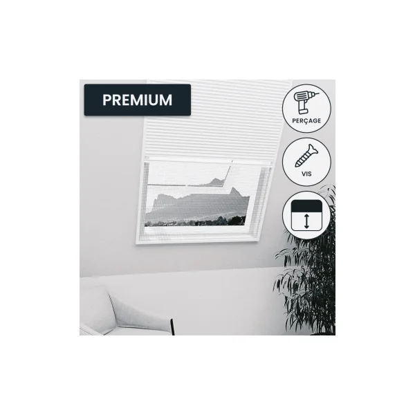 Moustiquaire velux plissée 2 en 1