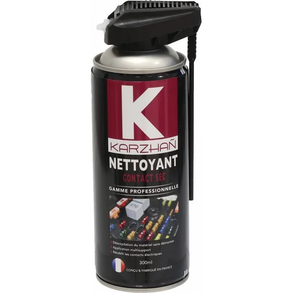 Nettoyant contact électrique 300ml - tête 2 jets - Aérosol haute performance