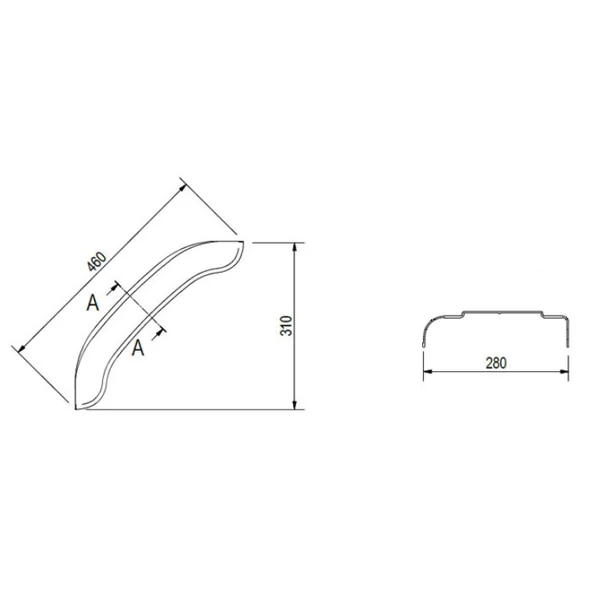 Original Stema garde boue – 460×280×310 mm – circonférence 500 mm