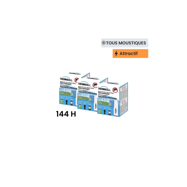 Pack recharge repulsif moustique thermacell 144 heures