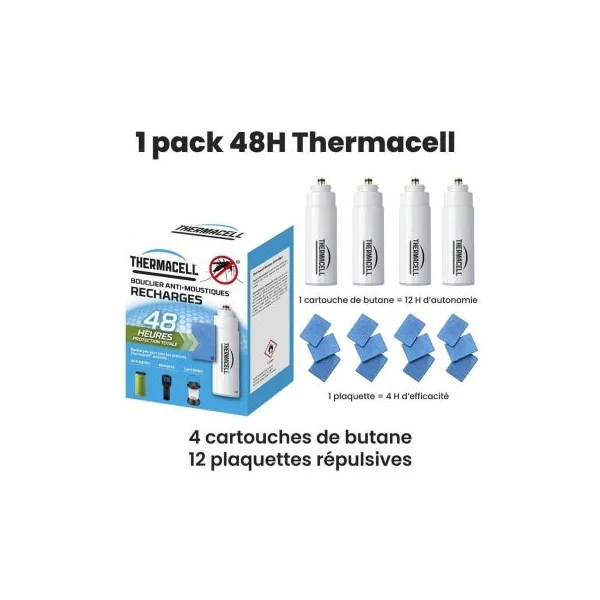 Pack recharge repulsif moustique thermacell 144 heures