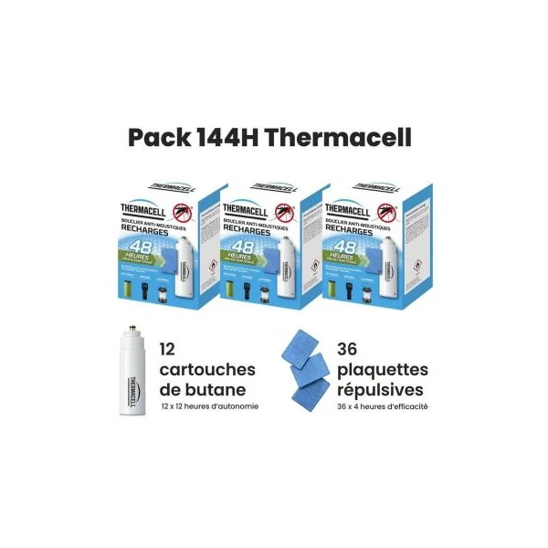 Pack recharge repulsif moustique thermacell 144 heures