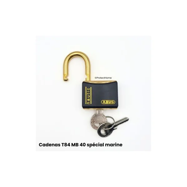 Petit cadenas à clé Abus T84MB spécial milieu salin