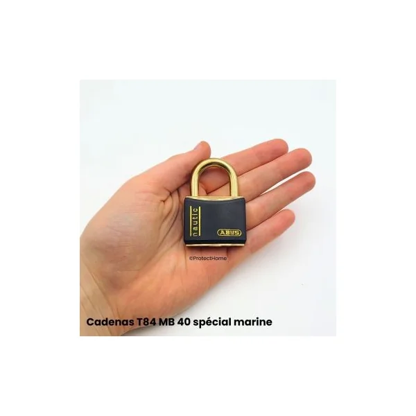 Petit cadenas à clé Abus T84MB spécial milieu salin