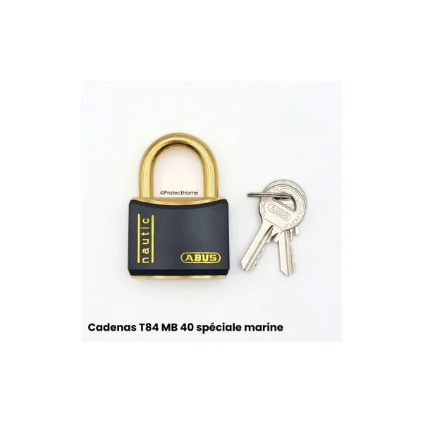 Petit cadenas à clé Abus T84MB spécial milieu salin