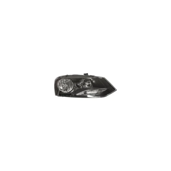 Phare Optique avant droit pour VOLKSWAGEN POLO V phase 2, 2014-2017, TRENDLINE, H7+H7, fond noir, Neuf