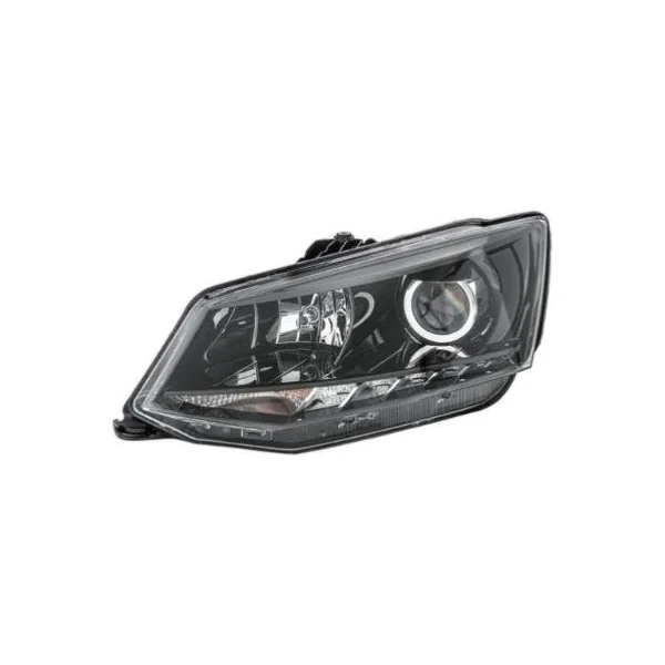 Phare principal avant gauche pour SKODA FABIA III phase 1 2015-2018, H7+H7, électrique, avec moteur, avec feu de jour, noir, LED, Neuf