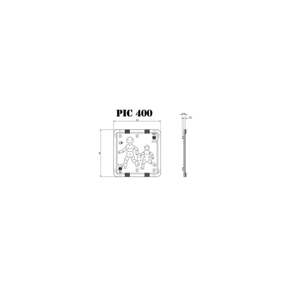 Pictogramme lumineux Transport d'enfants LED 12/24V à coller - 400 x 400 mm
