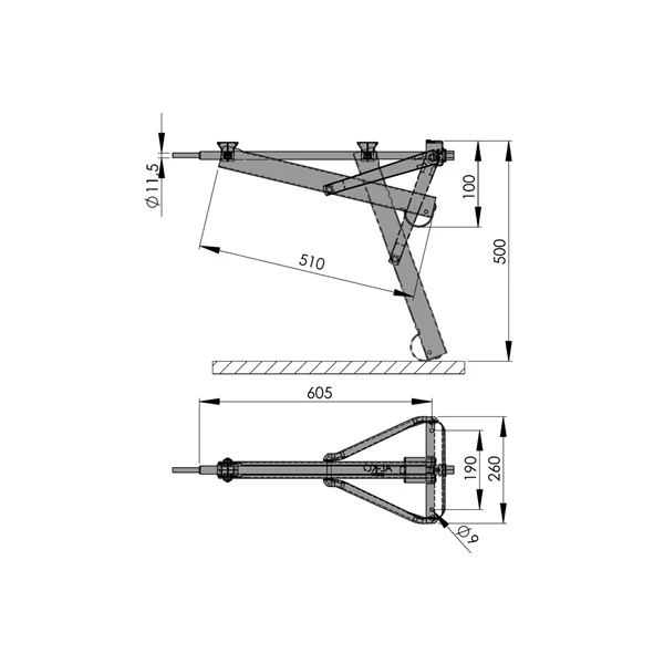 Pied de support AL-KO pour caravane - capacité maximale de 800 kg