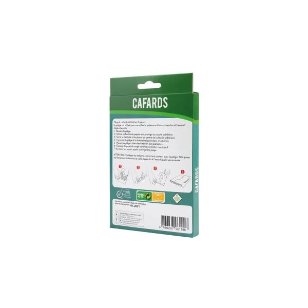 Piege a cafard collant sans insecticide x2