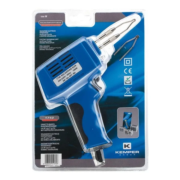 Pistolet à Souder Électrique 230V 100W - Manche Bi-matière, Température Max 400°C