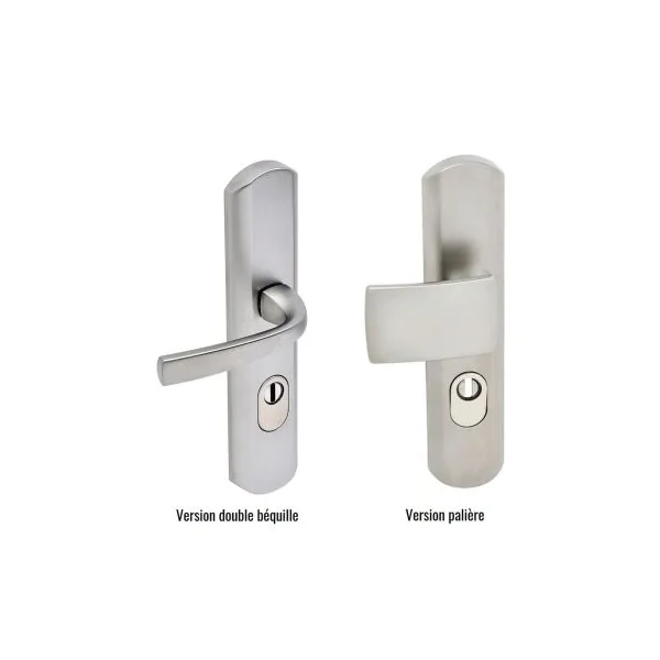 Poignée de porte blindée design Vachette MUZE entraxe 195 mm