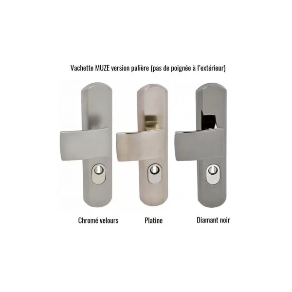 Poignée de porte blindée design Vachette MUZE entraxe 195 mm
