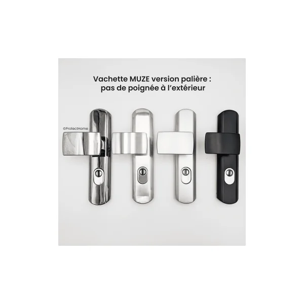 Poignée de porte Palière blindée Vachette MUZE entraxe 195 mm