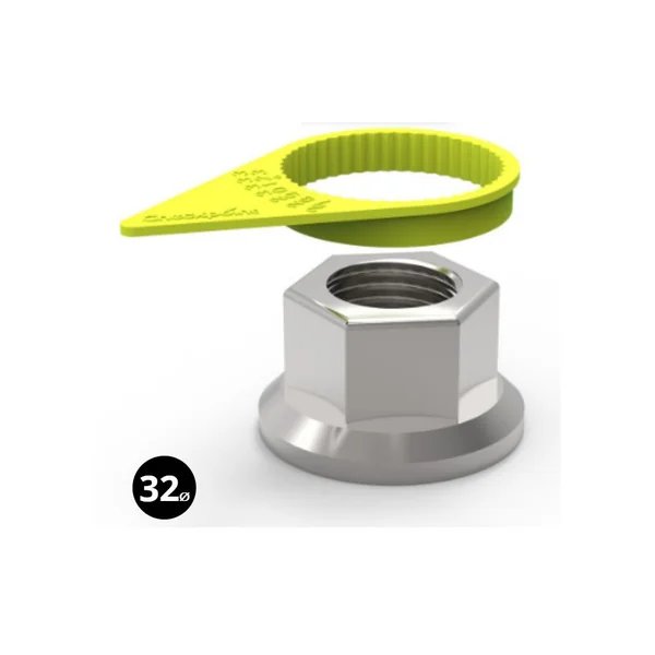 Pointe courte - Indicateur de desserrage de roue Checkpoint jaune - Ø 32 mm