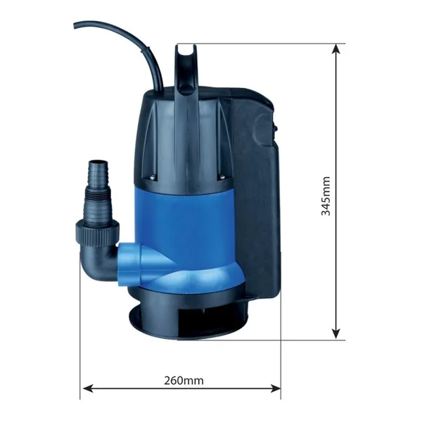 Pompe à eau immergée automatique en PVC 230V - 550W avec flotteur intégré