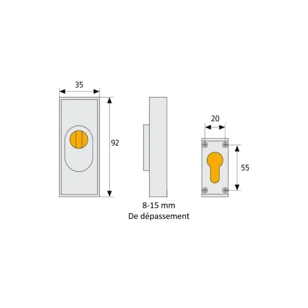 Protège cylindre blindé Abus RSZS