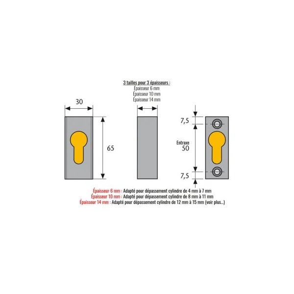 Protège cylindre de sécurité RS Abus