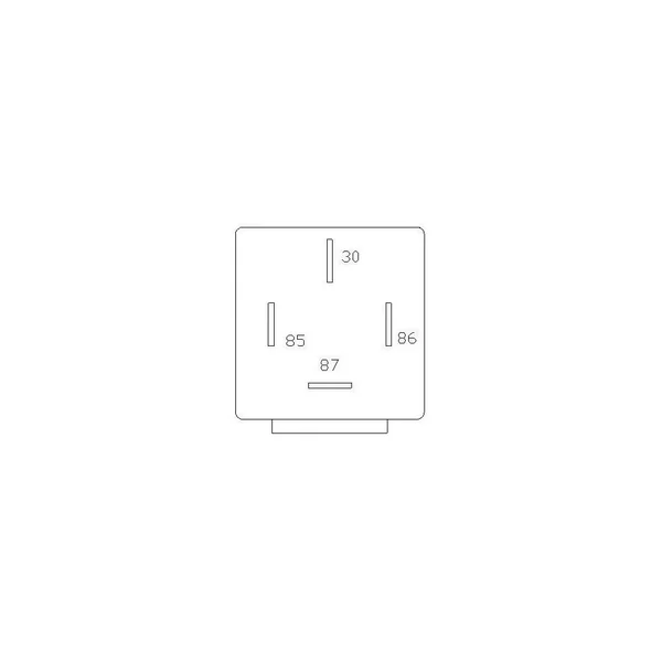 RELAIS 12V 30A 4 BROCHES HELLA AVEC DIODE