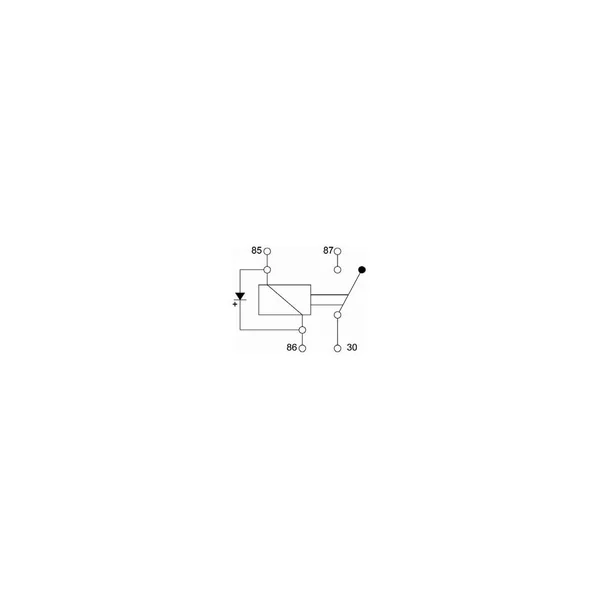 RELAIS 12V 30A 4 BROCHES HELLA AVEC DIODE