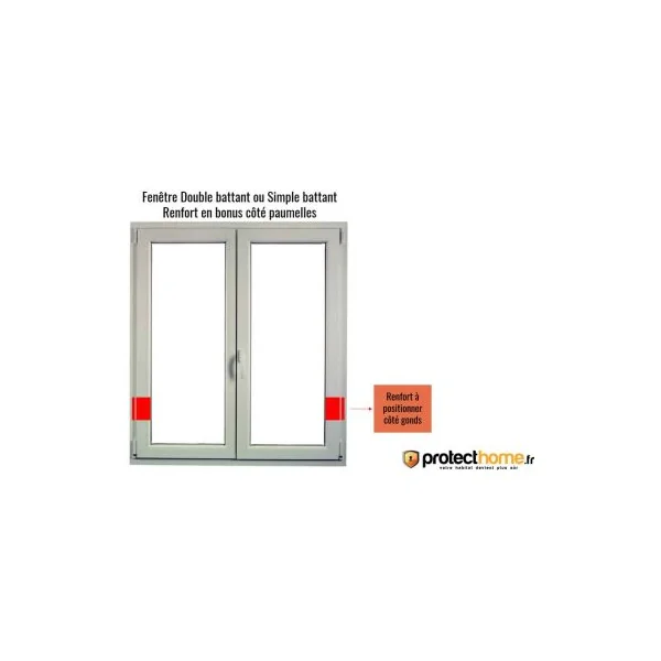 Renfort de paumelle de sécurité Abus FAS 97
