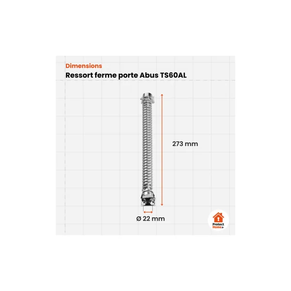 Ressort ferme porte Abus TS60AL