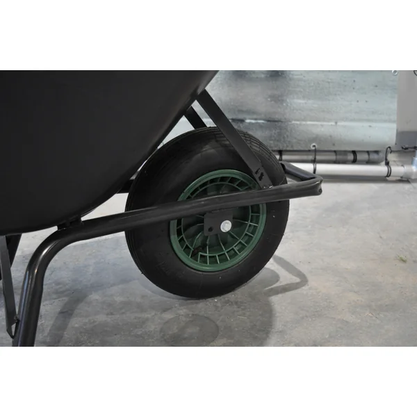 Roue de brouette - 4.00-8 - bandage pneumatique et jante en plastique - charge maximale de 150 kg - trou d'axe/diamètre de moyeu de 20 mm - Inclus roulement à rouleaux