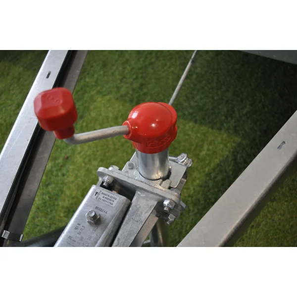 Roue jockey AL-KO - 48 mm - capacité de charge : 300 kg - jante en acier et roue en caoutchouc solide - y compris manivelle avec palier de pression et manomètre à bille